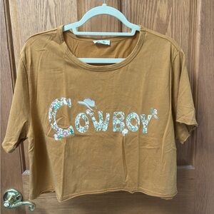 Miss Me Cowboy Crop Top